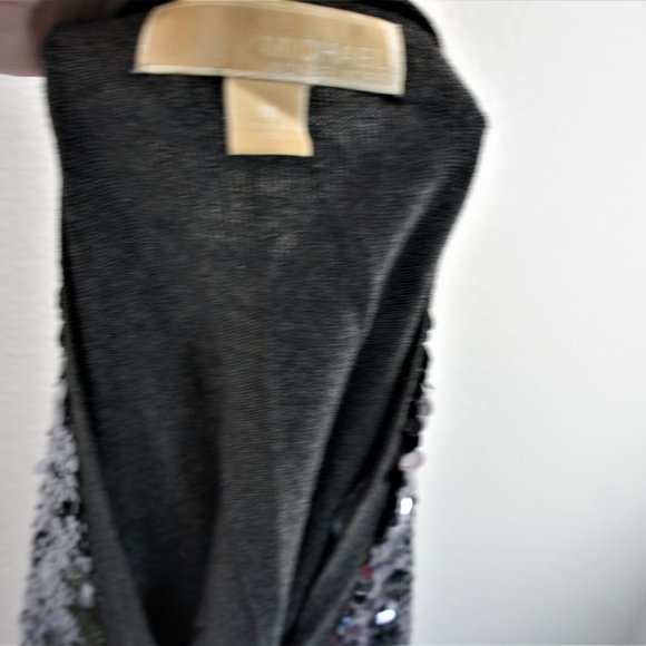 Michael kors charcoal sequin cardigan sweater size M - Picture 2 of 3